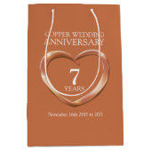 7e koperen trouwdag foto geschenkzak medium cadeauzakje (Voorkant)