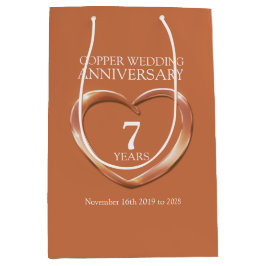 7e koperen trouwdag foto geschenkzak medium cadeauzakje