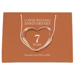 7e koperen trouwdag foto grote tas groot cadeauzakje