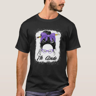 7e leerkracht Terug naar school Vrouwen Bun P T-shirt