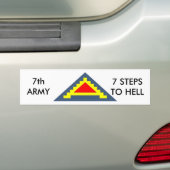 7e Leger b-s Bumpersticker (Op auto)