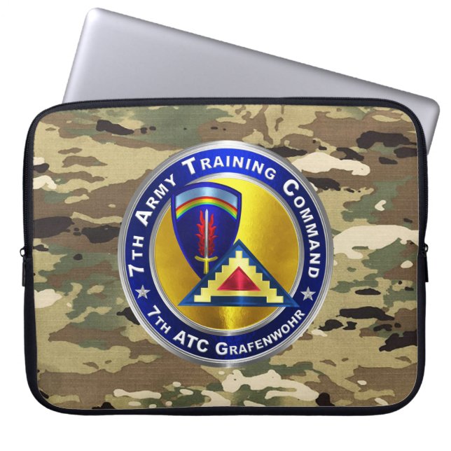 7e Legertrainingscommando (7e ATC) Laptop Sleeve (Voorkant)