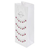 7e of een bruiloft met een herdenkingsdag wijn cadeautas (Achterkant Gekanteld)