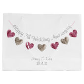 7e of een Weddenschap-Jubileum-wol-cadeautas Groot Cadeauzakje (Achterkant)