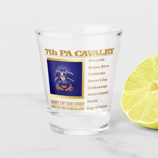 7e PA Cavalerie (BH) Shot Glas (Voorkant)