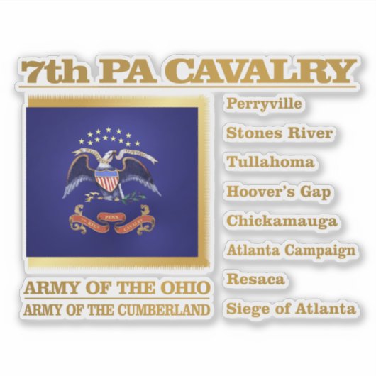 7e PA Cavalerie (BH) Sticker (Voorkant)