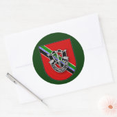 7e SFG(A) - Dienst in Afghanistan UA Ronde Sticker (Envelop)