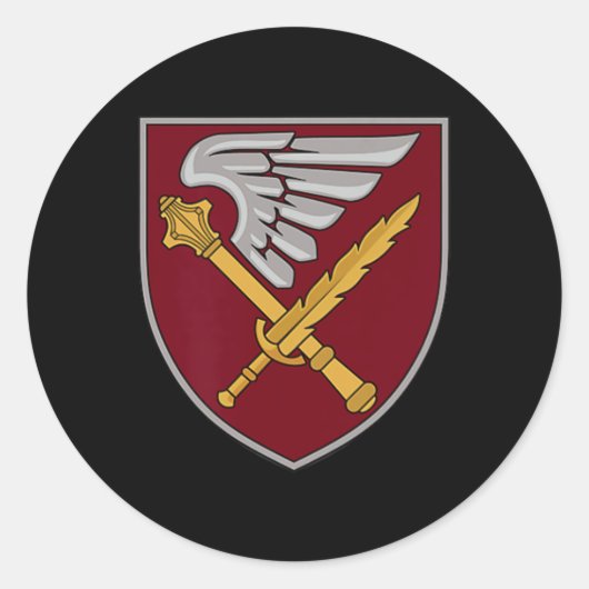 7e Snelle Reactie Corps (Oekraïne) V2 Oekraïense M Ronde Sticker (Voorkant)