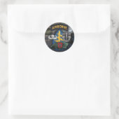 7e Special forces Groene Baretten groep naam Stick Ronde Sticker (Tas)