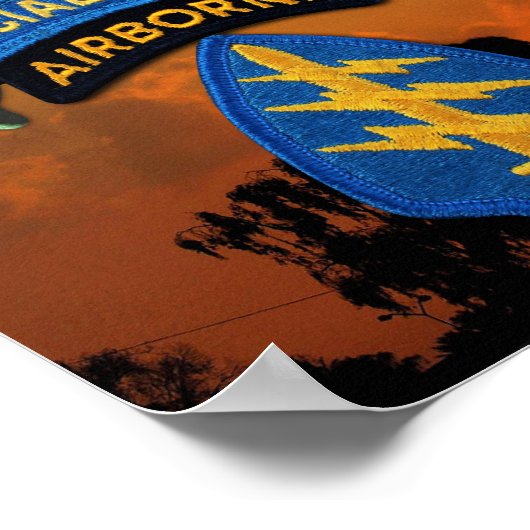 7e Special Forces Groene Baretten patch Poster (Hoek)