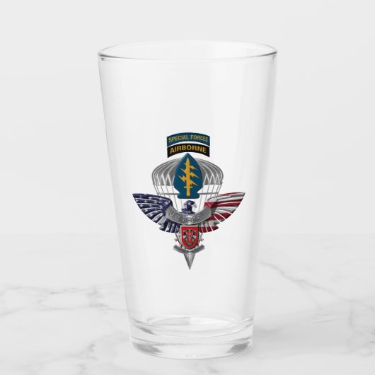 7e Special Forces Group (Airborne) Eagle Veteran Glas (Voorkant)