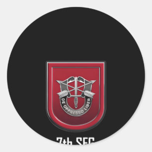 7e Special Forces SFG Beret Flash Unit Crest Ronde Sticker
