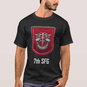7e Special Forces SFG Beret Flash Unit Crest T-shirt