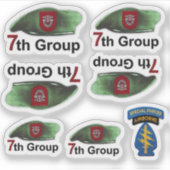 7e Special Forces SFGA SFG Groene Baretten Contour Sticker (Voorkant)