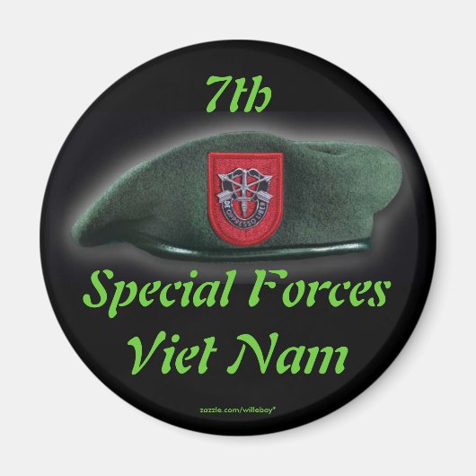 7e Special Forces veteranen Green Berets Magnet (Voorkant)