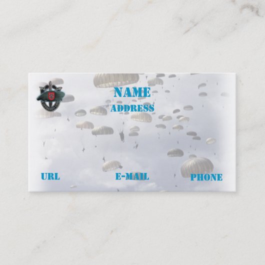 7e speciale - strijdkrachten groep vets irak visit visitekaartje (Voorkant)