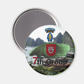 7e speciale troepengroep SF SFG Veterans Veteranen Magneet (Voorkant / Achterkant)