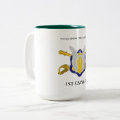 7E SQUADRON 17E CAVALRY(RECON) 1STE CAVALRY  TWEEKLEURIGE KOFFIEMOK (Voorkant links)