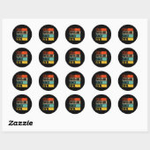 7e trouwdag hem echtgenoot ronde sticker (Vel)