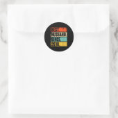 7e trouwdag hem echtgenoot ronde sticker (Tas)