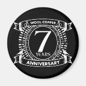 7e trouwdag wol magneet (Voorkant)