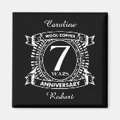 7e trouwdag wol magneet (Voorkant)