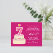 7e uitnodiging tot het indienen van de Birthday Ca (Staand voorkant)