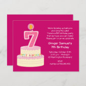 7e uitnodiging tot het indienen van de Birthday Ca (Voorkant / Achterkant)