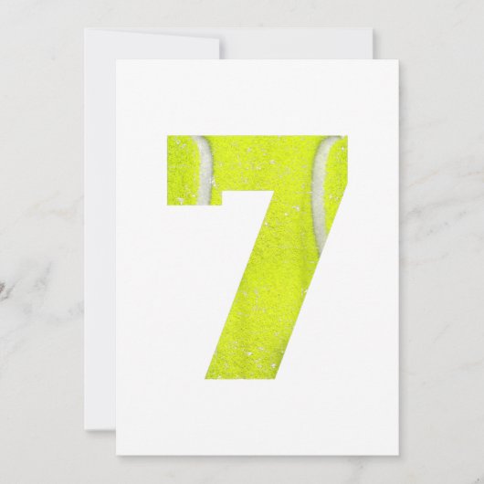 7e verjaardag 2013 Tennis Boys Girls Kinder 7e ver Save The Date (Voorkant)