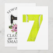 7e verjaardag 2013 Tennis Boys Girls Kinder 7e ver Save The Date (Voorkant / Achterkant)