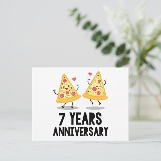 7e verjaardag 7 jaar briefkaart (Staand voorkant)