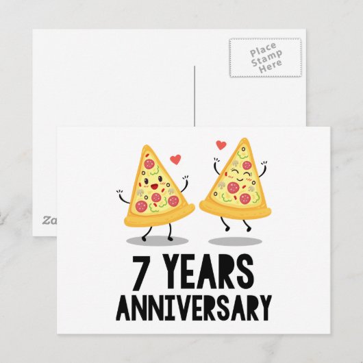 7e verjaardag 7 jaar briefkaart (Voorkant / Achterkant)