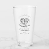 7e verjaardag 7 jaar liefde zwart, alleen op maat glas (Achterkant)