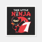 7e Verjaardag 7 Jaar Oud Kinder Feest Kleine Ninja Servet (Voorkant)