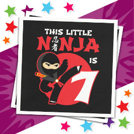 7e Verjaardag 7 Jaar Oud Kinder Feest Kleine Ninja Servet