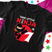 7e Verjaardag 7 Jaar Oud Kinder Feest Kleine Ninja T-shirt