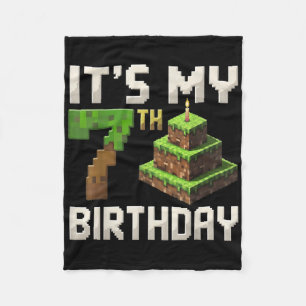 7e Verjaardag 7 Jaar Oude Verjaardag Jongen Gamer Fleece Deken
