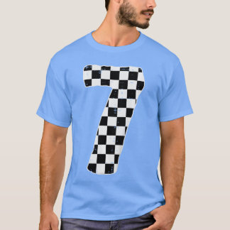 7e Verjaardag 7 Racing Flag Zeven Jaar Oude Bday B T-shirt