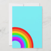 7e verjaardag 7 Regenboog kleuren Kaart (Achterkant)