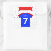 7e verjaardag - Aangepaste tekst en naam Vierkante Sticker (Tas)