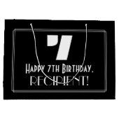 7e verjaardag ~ Art Deco Geïnspireerde look "7" +  Groot Cadeauzakje (Achterkant)