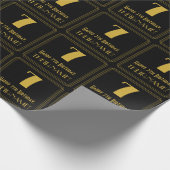 7e verjaardag ~ Art Deco Geïnspireerde look "7", n Cadeaupapier (Hoek)