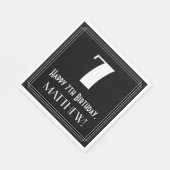 7e verjaardag ~ Art Deco Geïnspireerde look "7", n Servet (Hoek)