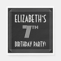 7e verjaardag: Art Deco Style + aangepaste naam