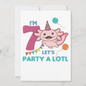 7e verjaardag Axolotl 7 jaar oude zoete Axolotl Kaart (Voorkant)