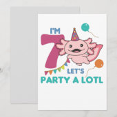 7e verjaardag Axolotl 7 jaar oude zoete Axolotl Kaart (Voorkant / Achterkant)