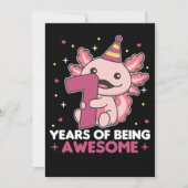 7e verjaardag Axolotl 7 jaar oude zoete Axolotl Kaart (Voorkant)
