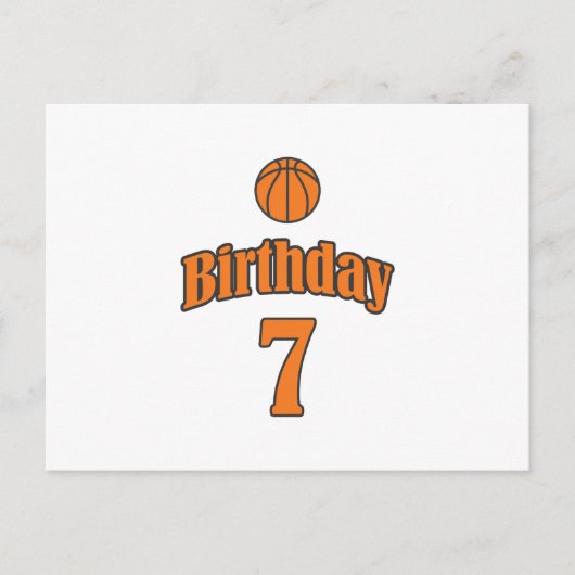 7e Verjaardag Basketbal Funny Boy Girl Kinder Gift Briefkaart (Voorkant)