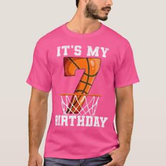 7e verjaardag basketbal t-shirt