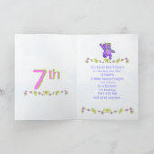 7e verjaardag Beer prinses, douanenaam Kaart (Binnen)